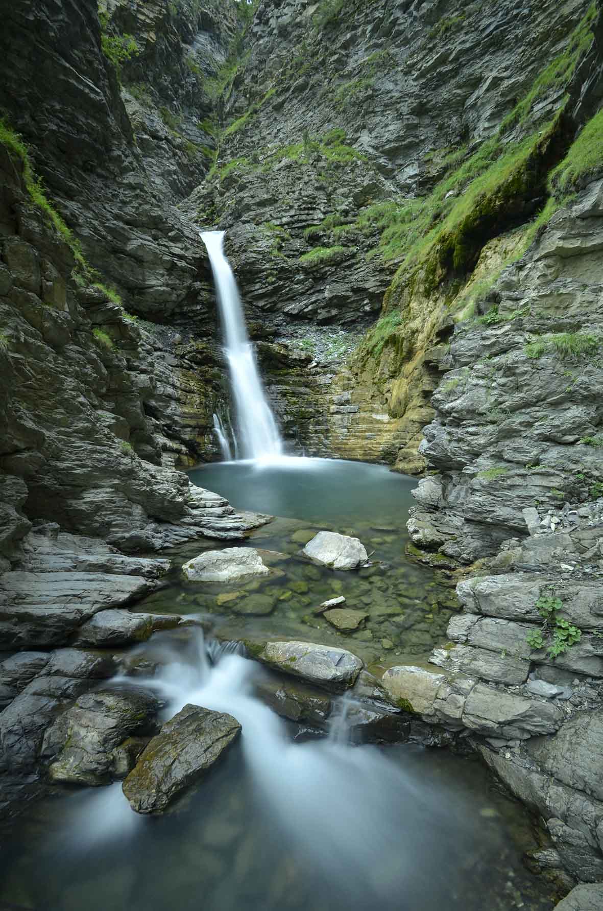 Cascades de la lance dans les hautes alpas